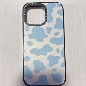 Casetify Blue Cow Print Phone Case